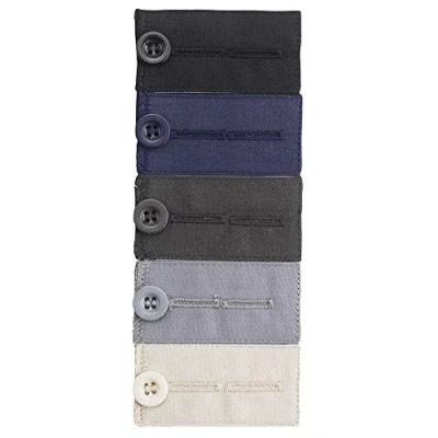 Image of Easylife Waistband Extender, Button Extender for Trousers, Jeans and Skirts, Multiple Colours Jean Hook Trouser Extenders Men Women, 100% Cotton Fully Guaranteed