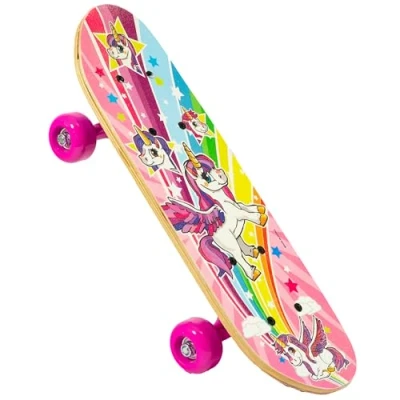 Image of OZBOZZ SV14480 Unicorn Skateboard 17X5 INCH, Pink, 17 x 5 inch