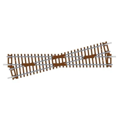 Image of Hornby TT8018 TT Gauge Diamond Crossing Right Hand Extra Track Pieces for Model Railway Sets, Toy Train Pieces, Includes: 1x 166mm Hobbies Men Scale 1:120