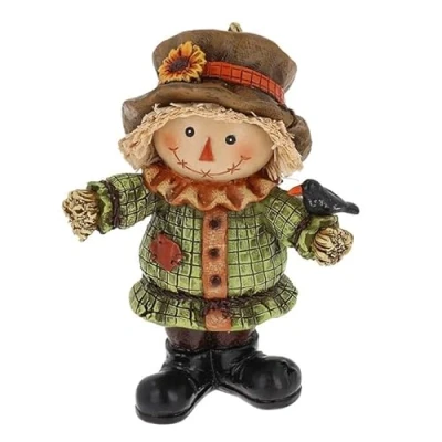 Image of Shudehill Giftware Harvest Scarecrow Ornament Happy Figure