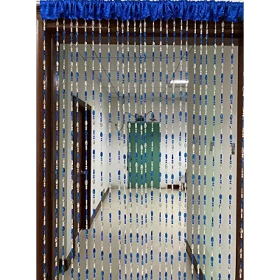 Image of ZiDeTang Acrylic Beaded Door Curtain Décor Tassel Room Divider (Dark Blue, 100cm by 195cm)