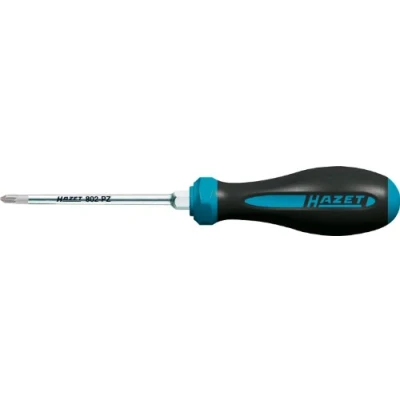 Image of HAZET 802 PZ2 Pozidriv Profile PZ HEXAnamic Screwdriver Multi Colour
