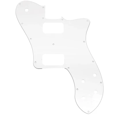 Image of Musiclily Pro 15 Holes Uncovered HH Guitar Pickguard for Mexico Fender 72 Tele Deluxe Style Electric Guitar, 3ply White