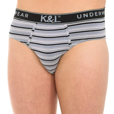 Image of Kisses&amp;Love Pack 3 Mens Breathable Fabric Slips KL3007 Multicolour Size 2XL