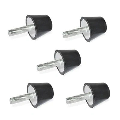 Image of Ganter Normelemente GN 253 19 M5 6 55 Bump Stop with Screw, Black, Gewinde d2: M5x6