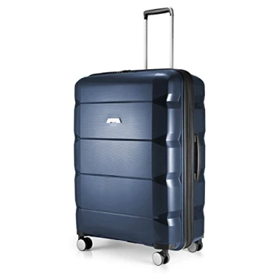Image of HAUPTSTADTKOFFER Britz Hard Shell Suitcase Trolley Travel Expandable, 4 Wheels, TSA, 77 cm, 115 Liter, Dark Blue