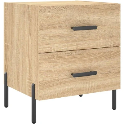 Image of vidaXL Bedside Cabinet Sonoma Oak 40x35x47.5 cm Engineered Wood