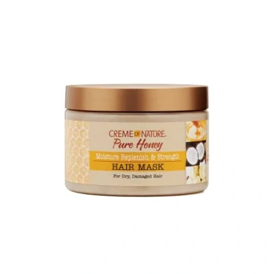 Image of Creme of Nature Pure Hair Mask Jar, Honey, 11.5 Oz, Gold,326 g (Pack 1)