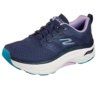 Image of Skechers Women&#039;s MAX Cushioning Arch FIT Sneaker, Navy Textile, 4 UK