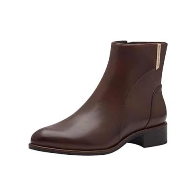 Image of MARCO TOZZI Guido Maria Kretschmer 2 85301 43 Women&#039;s Bootie Zip + Briefs Fashion Boot, Chestnut, 3.5 UK