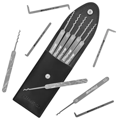 Image of MULTIPICK ELITE 12 professional Lockpick Set [12 pieces 0.6 mm] Lock picking Tools Pick &amp; Kit