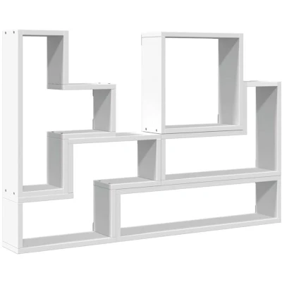 Image of vidaXL Wall Shelf White 96x12x64 cm Engineered Wood