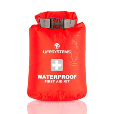 Image of Lifesystems Waterproof First Aid Dry Bag, Protect Your Kit, Designed for Adnventure, Travel, Watersports, Red