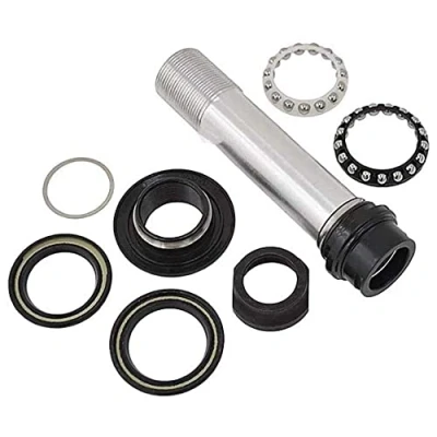 Image of Shimano Spares HB M618 complete hub axle, silver