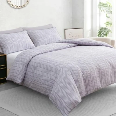 Image of Pamposh Super King Duvet Set Brushed Microfiber Reversible Cover Hypoallergenic Bedding Ultrasoft Size Sets with Zipper Closure
