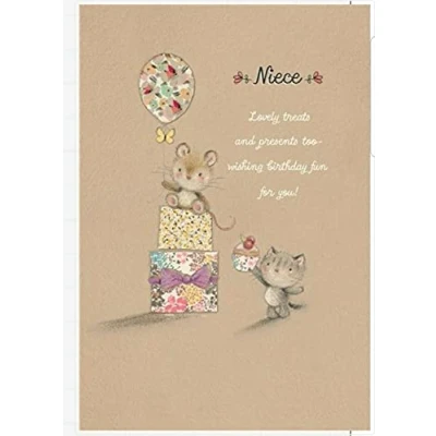 Image of Hallmark Niece Birthday Card Lovely Treats and Presents Too Wishing Fun for You!