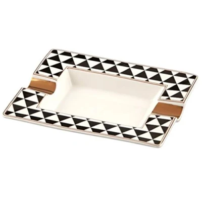 Image of Germanus cigar ashtray made of real porcelain triangle