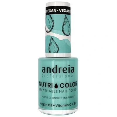 Image of Andreia Professional NutriColor Breathable Nail Polish Vegan and Cruelty Free DIY Art with Long Lasting Gloss Finish ColourNC33 Light Turquoise 10.5ml