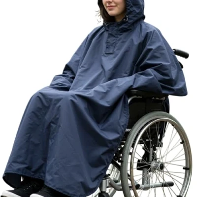 Image of Waterproof Wheelchair Poncho Cover RAIN MAC Cape Mobility