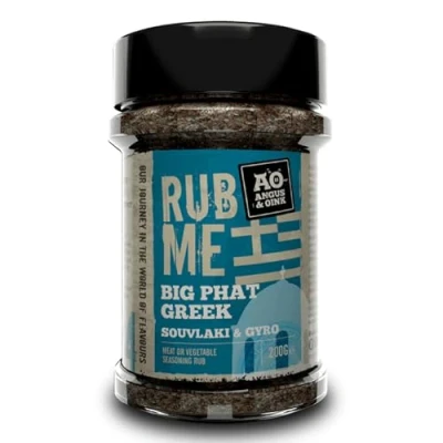 Image of Angus &amp; Oink Big Phat Greek Seasoning Traditional Flavours for Gyros Souvlaki Perfect Grilled Chicken, Pork Shrimp 200g