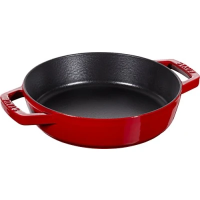Image of STAUB Cast Iron Frying Pan with Double Handle, Round, Ø 20 cm, Cherry