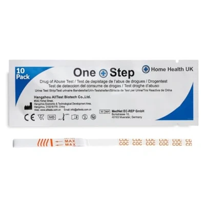 Image of 10 x Drug Testing Kits Cocaine Single Urine Test Strips One Step