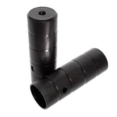 Image of KHEbikes Steel Pegs 10 mm Axle Thread 3/8 Inch Black pair KHE High Strength Hi Tensile
