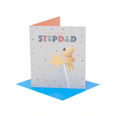 Image of Boofle Father&#039;s Day Card for Stepdad Cute Design