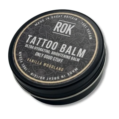 Image of ROK Products Balm Aftercare Body Natural Dry Skin Moisturiser with Shea Butter, Cocoa Mango for (50, Tattoo Balm)