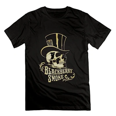 Image of Blackberry Smoke Skull Men&#039;s T Shirt Black Mens Large