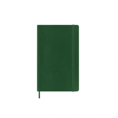 Image of Moleskine Classic Squared Paper Notebook Soft Cover and Elastic Closure Journal Color Myrtle Green Large 13 x 21 A5 192 Pages