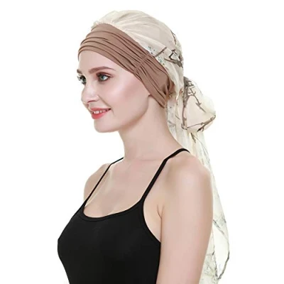 Image of Head Scarves For Cancer Patients Chemo Caps Headwear Cotton Bandana Chemotherapy Headcovers