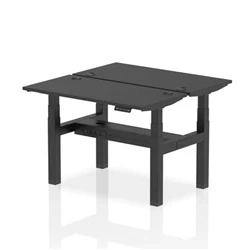 Image of Air B2B 1200x600mm Height Adjustable 2P Bench Desk CP Black/Black