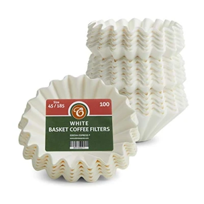 Image of EDESISA ESPRESS 400 Size 45/185mm Basket Coffee Filter Papers White Compatible with Kalita Wave KWF 185