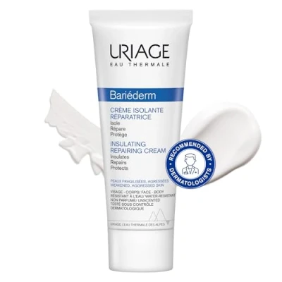 Image of Uriage Bariéderm Insulating Repairing Cream 75ml Anti Friction Solution for Irritated Body &amp; Face Skin Insulates Deeply Repair Protects from Irritation, Chafing, and Rubbing High Tolerance