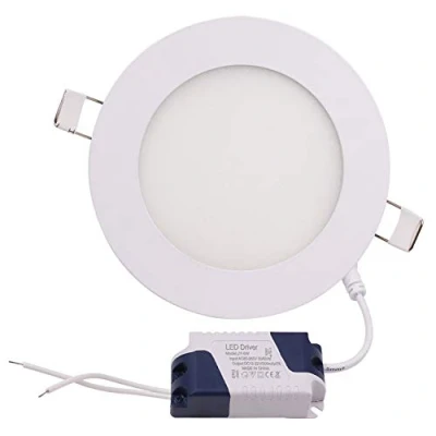 Image of GQL Dimmable Round Recessed LED Ceiling Flat Panel Down Light Ultra Slim Lamp (Warm White (2800 3200K), 12W)