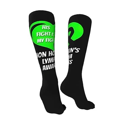 Image of FWJZDSP Lymphoma Cancer Awareness Socks for Men Women Casual Short Sport Comfort Tube Stockings