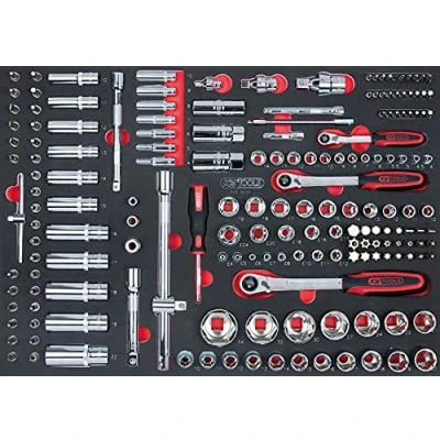Image of KS Tools 711.1011 175 Piece Set of Sockets/Accessories 1/4 inch; 3/8 1/2 inch