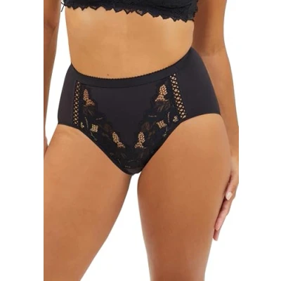 Image of Sans Complexe Women&#039;s COTON D&#039;ARUM Lace Brief Black 10 (Brand size: 38/40)