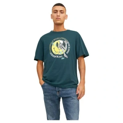Image of JACK &amp; JONES Men&#039;s Jorafterlife Tee Ss Crew Neck Sn Polo Shirt, Magical Forest, M