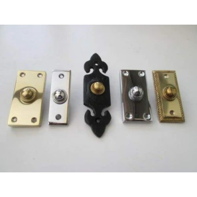 Image of IRONMONGERY WORLD®Solid Brass Bell Push Door Wired (Polished Victorian)