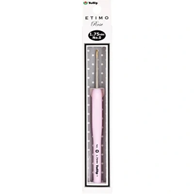 Image of Tulip Crochet Hook, Steel, Pink, Size 0 (1.75mm)