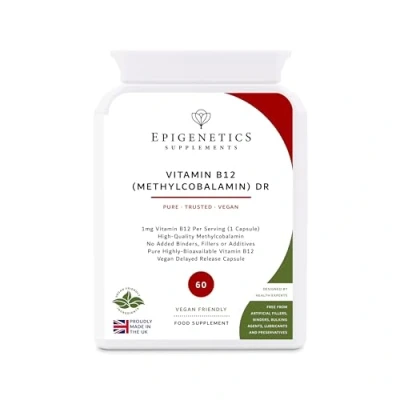 Image of Vitamin B12 Methylcobalamin DR 1000mcg Supplement 60 Vegan Friendly Capsules UK Made 1 Capsule Daily (2 Month Supply)