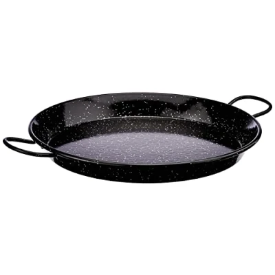Image of Vaello La Valenciana Enamelled Steel Induction Paella Pan, 36 Cm, Black