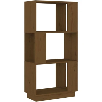 Image of vidaXL Book Cabinet/Room Divider Honey Brown 51x25x101 cm Solid Wood Pine