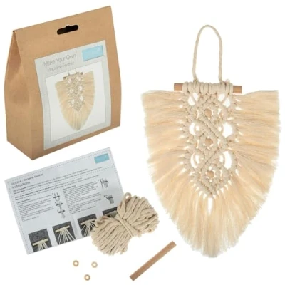 Image of Feather Make Your Own Macrame Hanger Small Craft Kit