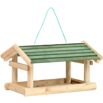 Image of vidaXL Bird Feeder Solid Wood 35x29.5x21 cm
