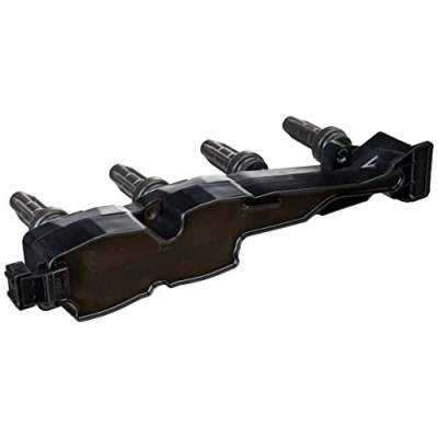 Image of 597056, 5970A2 Ignition Coil VALEO 245086 4 pin connector black Strips PEUGEOT: 106 II Hatchback, CITROËN: Saxo Hatchback