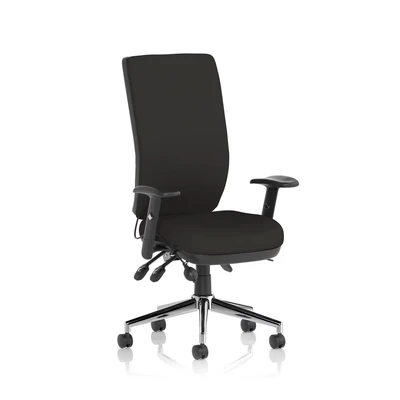 Image of Chiro OP000006 High Back Task Operators Chair with Arms Black