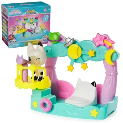 Image of Gabby&#039;s Dollhouse, Pandy Paws Dreamy Balcony Playset, 8 Pieces with Toy Figures, Doll’s House Accessories and Sensory Play, Kids’ Toys for Girls Boys 3+